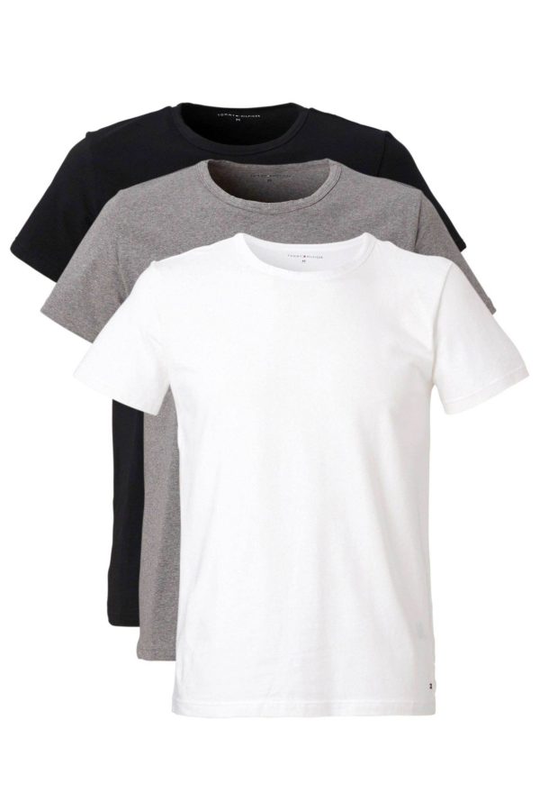 T-Shirt Tommy Hilfiger 3 Pack Black Gray White - Image 1