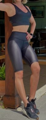 ΖΕΝ Κολάν Push-up Ποδηλατικό Leather Look Black - Image 2