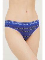 Calvin Klein Βαμβακερό Γυναικείο String Μπλέ
