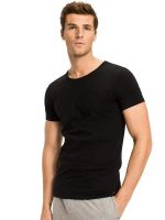 Tommy Hilfiger Premium Essentials Ανδρικές Φανέλες Κοντομάνικες 3Pack-Λευκό-Μαύρο-Μπλέ - Image 3