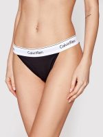 Calvin Klein Γυναικείο Slip Ψηλόμεσο Tanga- Μαύρο