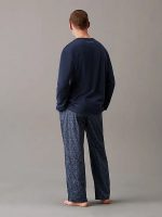 Calvin Klein Ανδρική Πιτζάμα Βαμβακερή - Μπλε - Image 3
