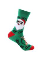 Zen Christmas Socks Green Santa