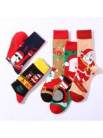 Zen Christmas Socks Santa Claus Snowman - Image 3