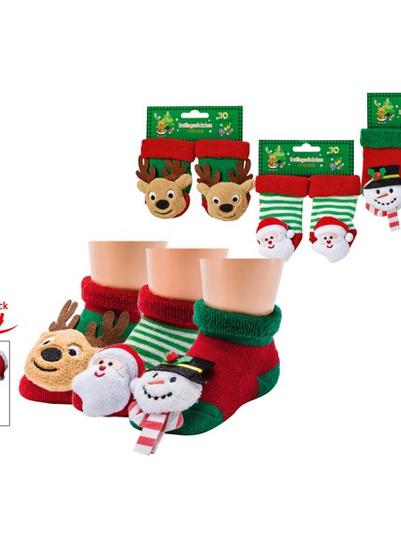 5227 Christmas Bebe Socks 3D - Image 1