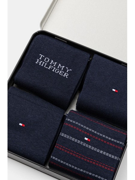 AW24-LGM00C-59A_F5 Tommy Hilfiger Ανδρικές Κάλτσες Navy Gift Box 4 Ζεύγη - Image 1