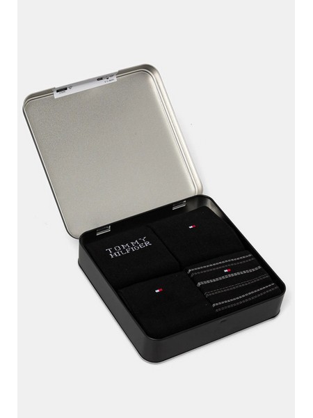 AW24-LGM00C-99X_F2 Tommy Hilfiger Ανδρικές Κάλτσες Black Gift Box 4 Ζεύγη - Image 1