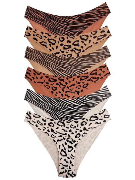 CH6179 Zen Γυναικείο Εσώρουχο Slip Lazer Cut Animal Print - Image 1