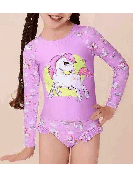 25606 ZEN Παιδικό Μαγιό Unicorn Mε Αντιηλιακό Μπλουζάκι - Image 1