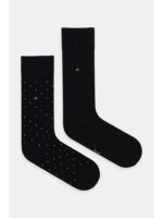 Tommy Hilfiger Ανδρικές Μονόχρωμες Κάλτσες Πουά Black 2Pack