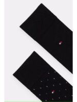 Tommy Hilfiger Ανδρικές Μονόχρωμες Κάλτσες Πουά Black 2Pack - Image 2