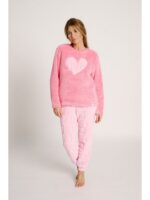 Muidemi Γυναικεία Πιτζάμα Fleece Pink
