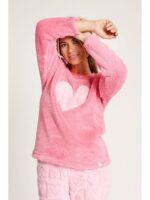 Muidemi Γυναικεία Πιτζάμα Fleece Pink - Image 2