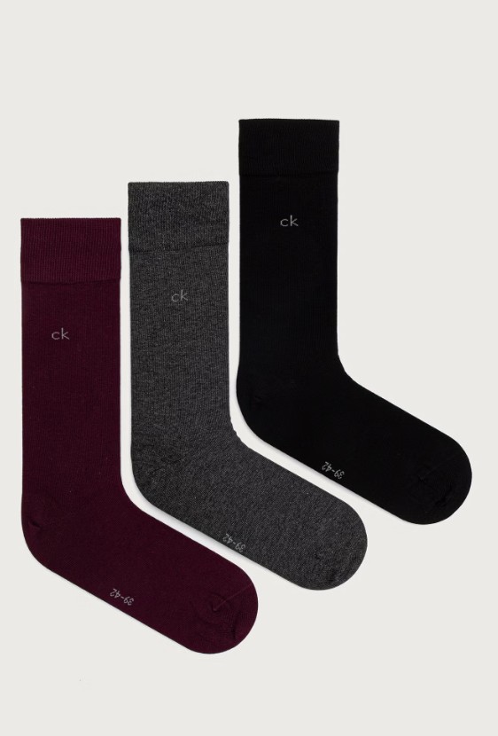 Calvin Klein Ανδρικές Κάλτσες Dark Purple 3Pack