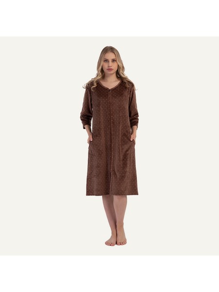 Zen Γυναικεία Ρόμπα Πουά Brown